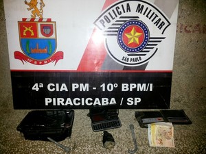 Suspeito de Campinas é preso ao tentar furtar carro em Piracicaba (Foto: Divulgação/Polícia Militar)