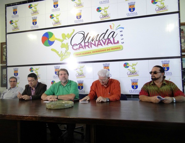 Coletiva de imprensa para anunciar carnaval de Olinda (Foto: Lorena Aquino/G1)