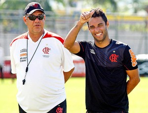 Ibson e Joel Santana no treino do Flamengo (Foto: Márcia Feitosa / Vipcomm)