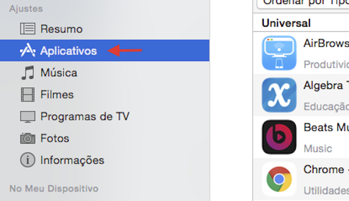 Acessando os aplicativos salvos no iTunes (Foto: Reprodução/Marvin Costa)