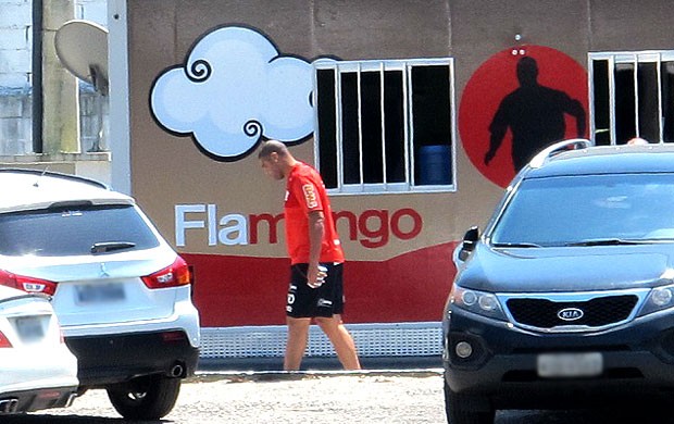 Adriano no treino do Flamengo (Foto: Richard Souza / Globoesporte.com)