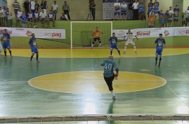 Jaboticabal goleiro Wellington Taça EPTV futsal (Foto: Reprodução EPTV)