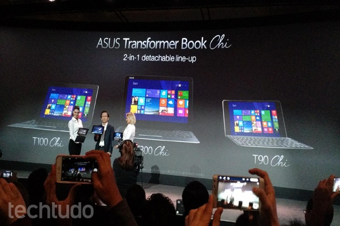 Os novos TransformerBook Chi chegarão em três versões diferentes (Foto: Isadora Díaz/TechTudo)