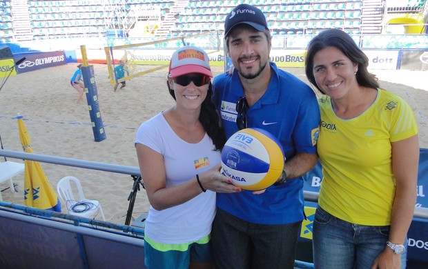 vôlei de praia Ágatha, Bruno Schmidt e Maria Elisa Salvador (Foto: Helena Rebello)