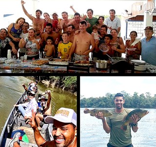 André Santos com amigos em pescaria (Foto: Reprodução / Instagram) André Santos com amigos em pescaria (Foto: Reprodução / Instagram)