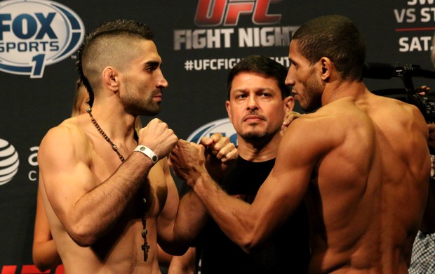 Hacran Dias x Ricardo Lamas Pesagem UFC San Antonio (Foto: Evelyn Rodrigues)