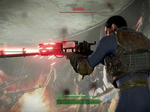 &#39;Fallout 4&#39; oferece armas lasers, rifles e até espadas flamejantes (Foto: Divulgação/Bethesda)