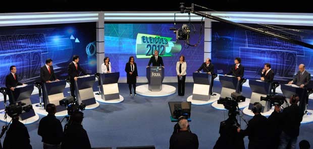 Candidatos confrontam propostas para São Paulo em debate na Rede TV (Foto: Levi Bianco/Brazil Photo Press/AE) Candidatos confrontam propostas para São Paulo em debate na Rede TV (Foto: Levi Bianco/Brazil Photo Press/AE)