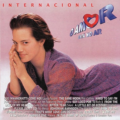 Natalia Lage na capa da trilha internacional de 'O amor está no ar' (1997) (Foto: Arquivo O Globo)