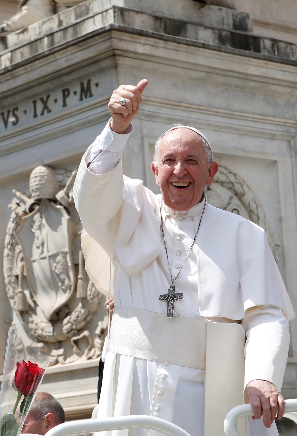 O Papa Francisco em uma das audiências semanais no Vaticano. — Foto: Remo Casilli/Reuters