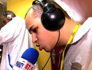 Comentarista cego em rádio de São Bernardo (Foto: Reprodução)
