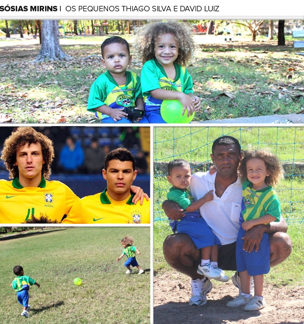 Mosaico Sósia Thiago Silva e David Luiz (Foto: Wenner Tito)