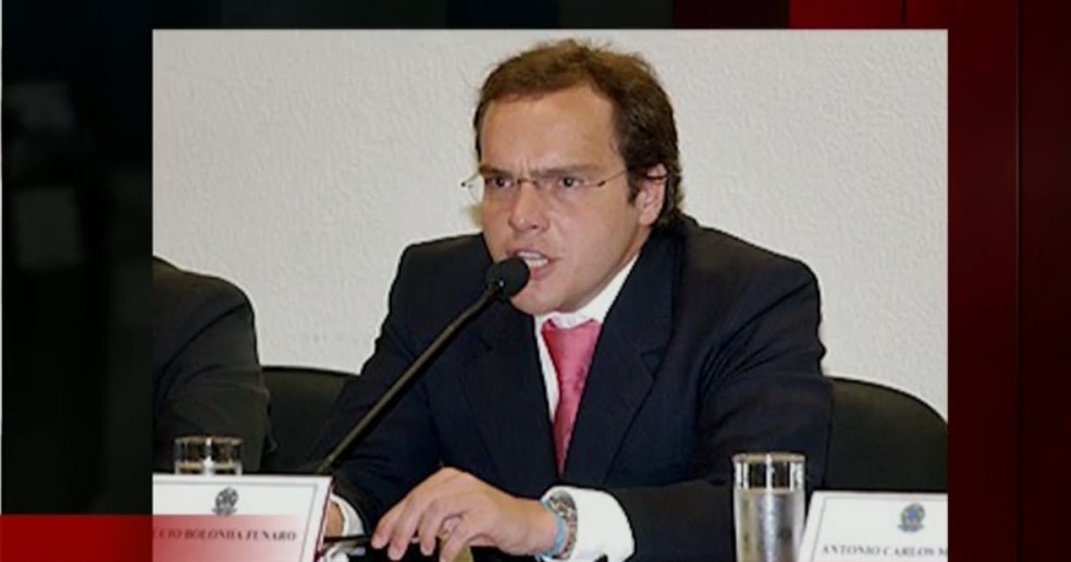 O doleiro Lúcio Bolonha Funaro (Foto: Reprodução/ Globo News)