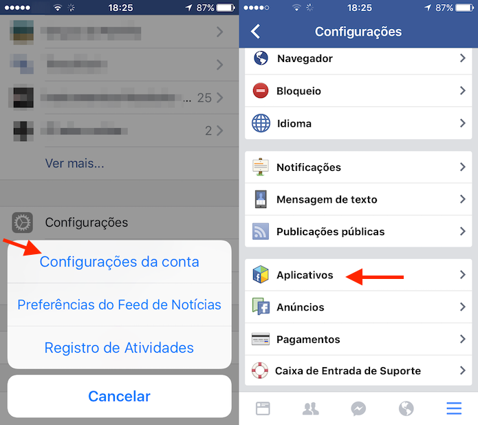 Caminho até as configurações de aplicativos do Facebook para iPhone (Foto: Reprodução/Marvin Costa) (Foto: Caminho até as configurações de aplicativos do Facebook para iPhone (Foto: Reprodução/Marvin Costa)) Caminho até as configurações de aplicativos do Facebook para iPhone (Foto: Reprodução/Marvin Costa) (Foto: Caminho até as configurações de aplicativos do Facebook para iPhone (Foto: Reprodução/Marvin Costa))