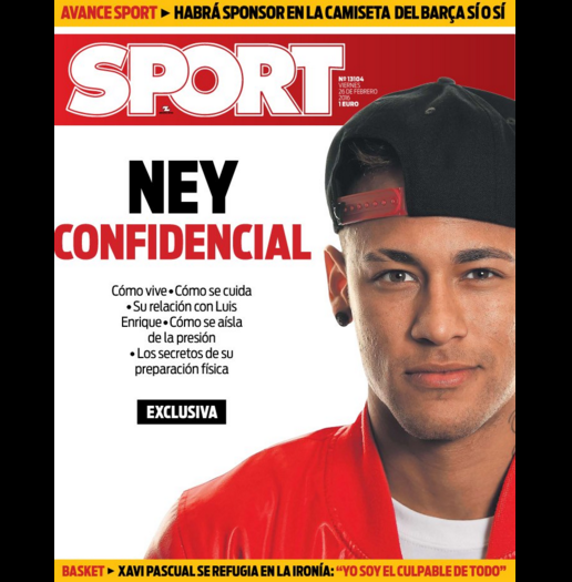 Neymar na capa do Sport