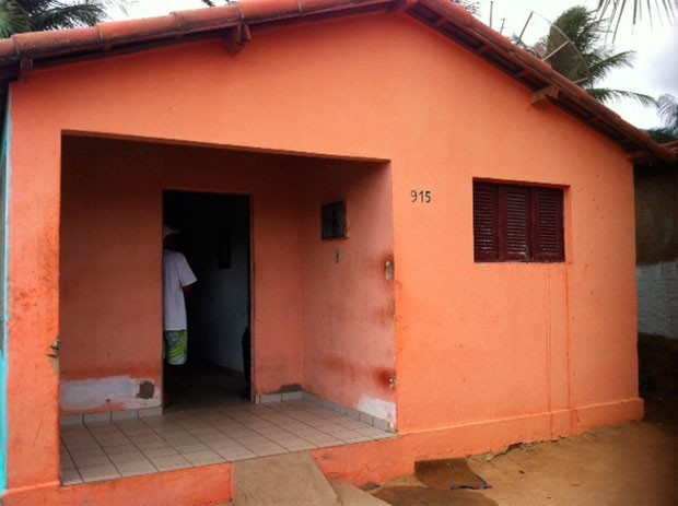 Casa de nº 195, em Poço Branco, onde os quatro jovens foram executados (Foto: Fernanda Zauli/G1)