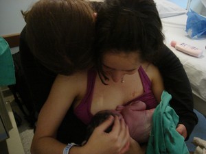 Ana esteve ao lado de Carolina durante toda gestação e no parto, em São Carlos (Foto: Carolina Laureto Hora/arquivo pessoal)