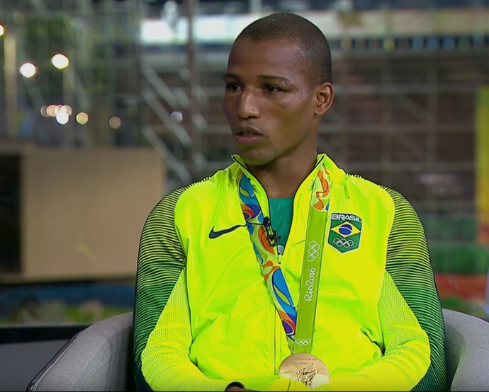 Robson Conceição, pugilista do Brasil (Foto: Reprodução SporTV)