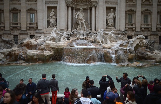 Fontana di Trevi, em Roma (Foto: Jeff J Mitchell/Getty Images)