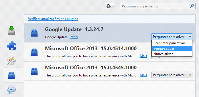 Alterando comportamento padrão dos plugins (Foto: Reprodução/Helito Bijora)