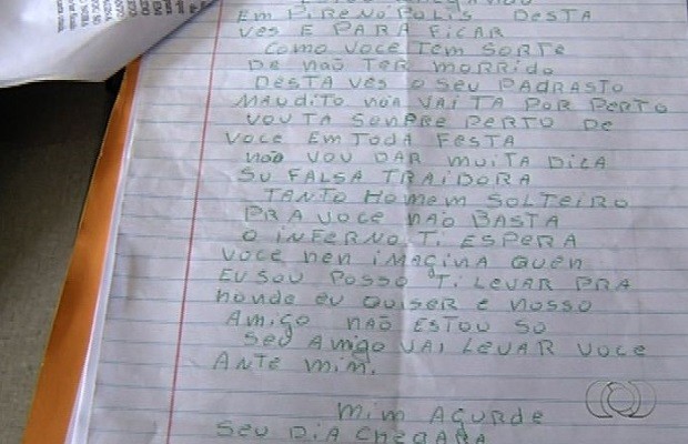 Loanne já foi agredida e ameaçada de morte em carta anônima em Goiás (Foto: Reprodução/TV Anhanguera)