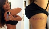 Bailarina do Faustão mostra nova tatuagem árabe na costela (Arquivo Pessoal)
