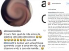 Adriana Sant'Anna se irrita com seguidora que criticou o nariz do filho