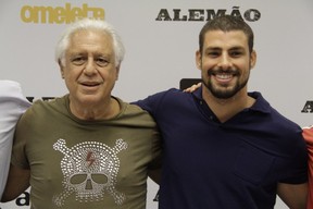 Cauã Reymond e Antônio Fagundes em coletiva de filme (Foto: Isac Luz / EGO)