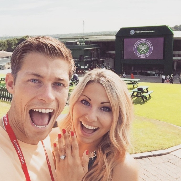 tenista britanico pede mulher em noivado casamento wimbledon tenis (Foto: Reproducao/Instagram)