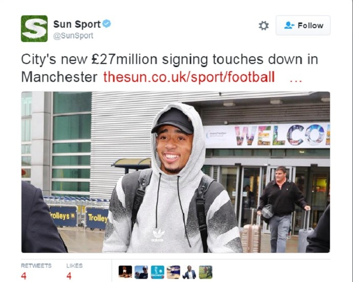 Gabriel Jesus faz 1º treino no City e espera inscrição para ser apresentado