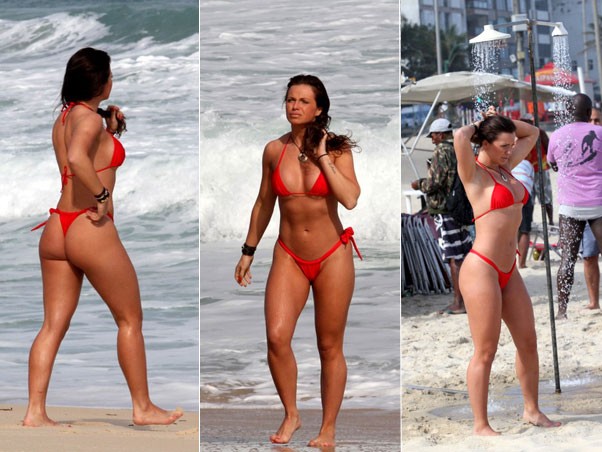 Veridiana Freitas em 2011, em praia do Rio (Foto: Wallace Barbosa/Agnews)