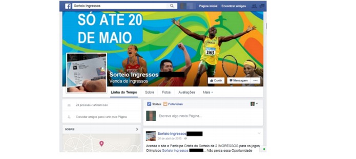 Golpe também usa páginas de Facebook para atrair vítimas (Foto: Divulgação/Kaspersky Lab)