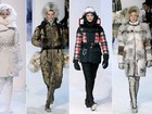 Com desfile cheio de neve, Moncler Gamme Rouge apresenta coleção cheia de peles na Semana de Moda de Paris