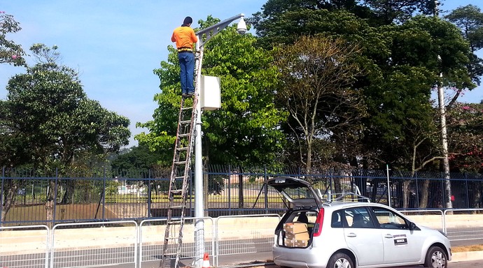 Câmeras começam a ser instaladas nos arredores da Arena Corinthians