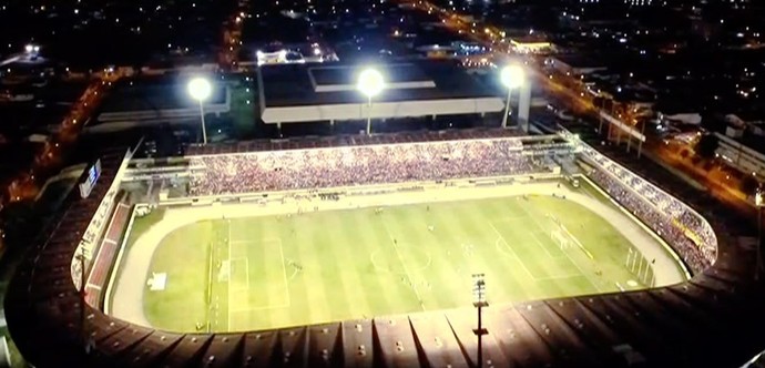 Foto aérea Estádio Rei Pelé (Foto: Reprodução/TV Gazeta)