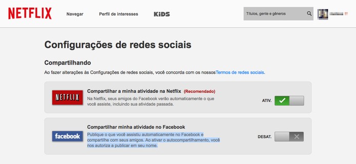 Pare de compartilhar o que você no Netflix no Facebook (Foto: Reprodução/Melissa Cruz) Pare de compartilhar o que você no Netflix no Facebook (Foto: Reprodução/Melissa Cruz)