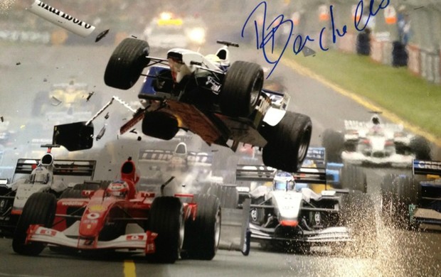 Rubens Barrichello e Ralf Schumacher no GP da Hungria de 2002 (Foto: Reprodução / Twitter)