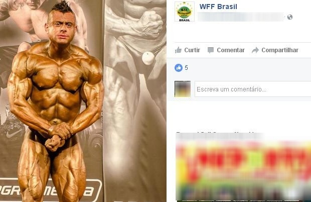 Mateus Ferraz fisiculturista morto em Taubaté (Foto: Reprodução/World Fitness Federation)