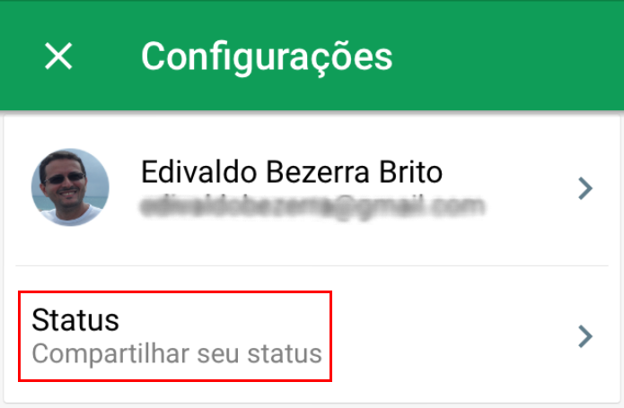 Entrando na configuração de compartilhamento de status no Hangouts (Foto: Reprodução/Edivaldo Brito) (Foto: Entrando na configuração de compartilhamento de status no Hangouts (Foto: Reprodução/Edivaldo Brito)) Entrando na configuração de compartilhamento de status no Hangouts (Foto: Reprodução/Edivaldo Brito) (Foto: Entrando na configuração de compartilhamento de status no Hangouts (Foto: Reprodução/Edivaldo Brito))