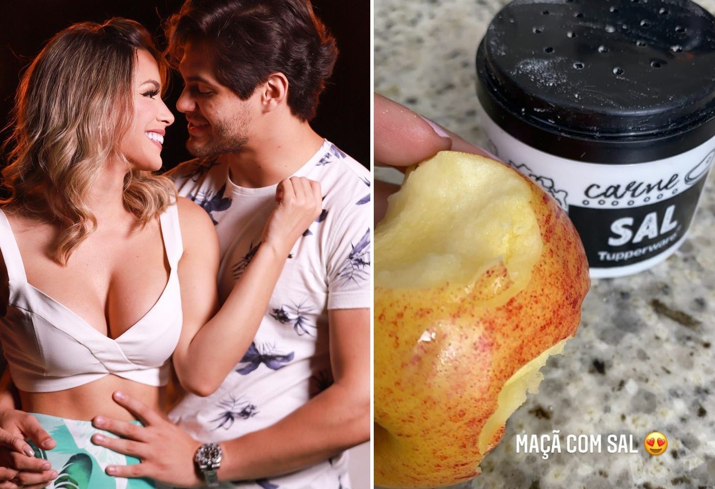 Géssica Muniz, grávida de Lucas Veloso, conta desejo de comer maçã com sal (Foto: Reprodução/Instagram) Géssica Muniz, grávida de Lucas Veloso, conta desejo de comer maçã com sal (Foto: Reprodução/Instagram)