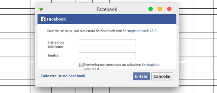 Insira e-mail e senha (Foto: Reprodução/Paulo Alves)