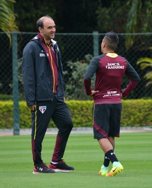 Ricardo Gomes e Cueva São Paulo (Foto: Ana Luiza Rosa / saopaulofc.net)