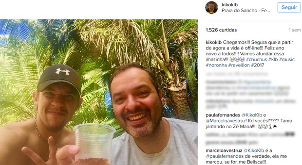 Paula Fernandes comenta em foto de Kiko, do KLB (Foto: Instagram / Reprodução)