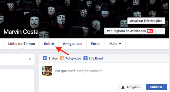 Acessando as informações de perfil de uma conta do Facebook (Foto: Reprodução/Marvin Costa) (Foto: Acessando as informações de perfil de uma conta do Facebook (Foto: Reprodução/Marvin Costa)) Acessando as informações de perfil de uma conta do Facebook (Foto: Reprodução/Marvin Costa) (Foto: Acessando as informações de perfil de uma conta do Facebook (Foto: Reprodução/Marvin Costa))