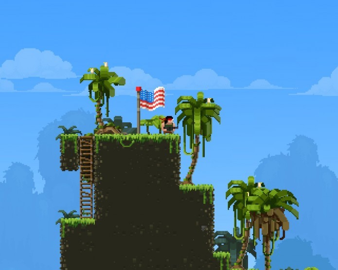 Broforce: Checkpoints são importantes para passar de fase (Foto: Reprodução/Paulo Vasconcellos)