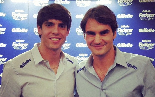 Kaká e Roger Federer evento (Foto: Reprodução / Twitter)