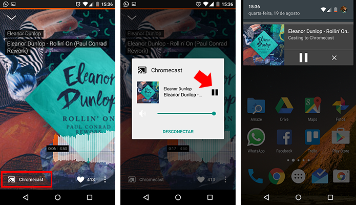 Controle a reprodução pelo app oficial do Soundcloud (Foto: Reprodução/Paulo Alves)