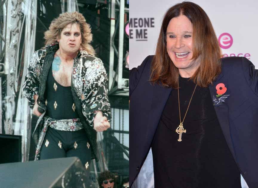 Comedor de morcegos e adorador de forças ocultas, ele esteve em carreira solo nos anos 80 e, posteriormente, reuniu-se ao Black Sabbath. Apesar da figura forte, o reality show ‘The Osbournes’ mostrou ao mundo o paizão coruja Ozzy.  (Foto: Getty Images)