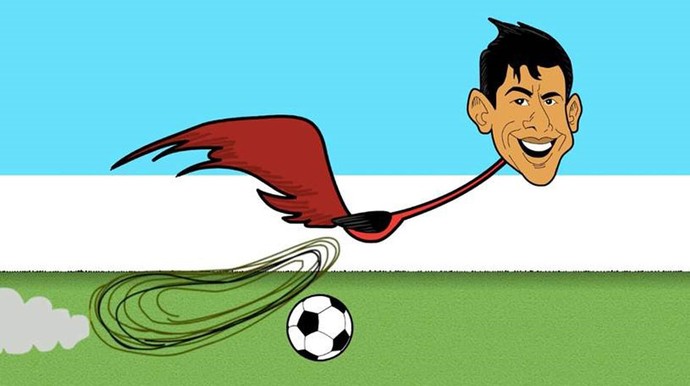 Cartoon Leo Moura Maracanã (Foto: Divulgação / Maracanã) Cartoon Leo Moura Maracanã (Foto: Divulgação / Maracanã)
