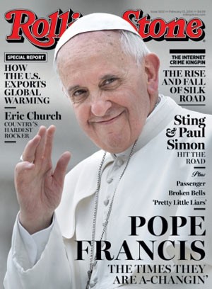 Reprodução da capa da revista americana 'Rolling Stone' dedicada ao Papa Francisco (Foto: Reprodução)